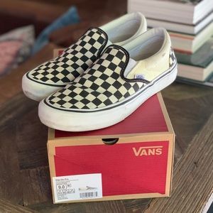 Vans Slip-On Pro Checkerboard BlackWhite M9 W10.5